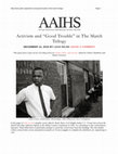 Research paper thumbnail of Activism and Good Trouble in The March Trilogy - AAIHS article