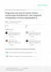 Research paper thumbnail of Prognostic outcome of routine clinical noninvasive multidetector-row computed tomography coronary angiography in patients with suspected coronary artery disease: A 2-year follow-up study | Valore prognostico nella routine clinica dell'angiografia coronarica non invasiva mediante TC multistrato in...