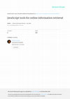 Research paper thumbnail of JavaScript tools for online information retrieval