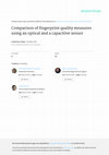 Research paper thumbnail of Comparison of fingerprint quality measures using an optical and a capacitive sensor