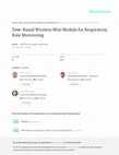 Research paper thumbnail of Dew-Based Wireless Mini Module for Respiratory Rate Monitoring