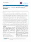 Research paper thumbnail of Clinical review: intensive care unit acquired weakness