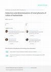 Research paper thumbnail of Induction and determination of total phenols of callus of barbatimão