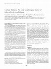 Research paper thumbnail of Cortical thickness: An early morphological marker of atherosclerotic renal disease