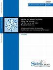 Research paper thumbnail of How to make public works work : a review of the experiences