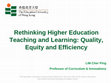 Research paper thumbnail of Lim, C.P. (2016). Rethinking Higher Education Teaching and Learning: Quality, Equity and Efficiency. 2nd International Conference on Higher Education Advances (HEAd’16). Spain (Valencia): 21-23 June 2016.