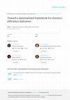 Research paper thumbnail of Toward a systematized framework for resource efficiency indicators