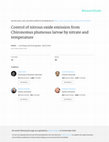 Research paper thumbnail of Control of nitrous oxide emission from Chironomus plumosus larvae by nitrate and temperature