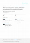 Research paper thumbnail of Holocene temperature history of northern Iceland inferred from subfossil midges