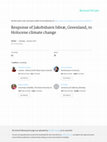 Research paper thumbnail of Response of Jakobshavn Isbræ, greenland, to Holocene climate change