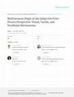 Research paper thumbnail of Multisensory Origin of the Subjective First-Person Perspective: Visual, Tactile, and Vestibular Mechanisms