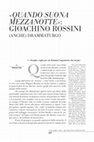 Research paper thumbnail of "Quando suona mezzanotte": Gioachino Rossini (anche) drammaturgo