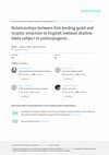 Research paper thumbnail of Relationships between fish feeding guild and trophic structure in English lowland shallow lakes subject to anthropogenic influence: implications for lake restoration