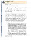 Research paper thumbnail of Transcription factor functionality and transcription regulatory networks