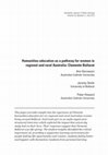 Research paper thumbnail of Humanities education as a pathway for women in regional and rural Australia: Clemente Ballarat