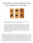 Research paper thumbnail of Classical Daoism – Is There Really Such a Thing? Part  4.4 Wuwei 無為