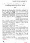 Research paper thumbnail of Modeling and Simulation of Shunt Active Power Factor using Synchronous Detection Method