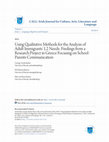 Research paper thumbnail of Using Qualitative Methods for the Analysis of Adult Immigrants' L2 Needs: Findings from a Research Project in Greece Focusing on School-Parents Communication