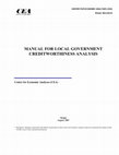 Research paper thumbnail of MANUAL FOR LOCAL GOVERNMENT CREDITWORTHINESS ANALYSIS