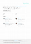 Research paper thumbnail of Navigating the user query space