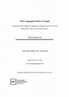 Research paper thumbnail of Why Language(s) Matter to People. A theoretical and comparative approach to linguistic justice in western democracies. The case of mixed societies