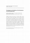 Research paper thumbnail of Development and Validation of the Entrepreneurial Job Demands Scale