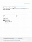 Research paper thumbnail of Web-based learning: effects on learning process and outcome