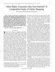 Research paper thumbnail of What makes consumers buy from Internet? A longitudinal study of online shopping