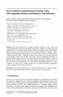 Research paper thumbnail of Secure Judicial Communication Exchange Using Soft-computing Methods and Biometric Authentication