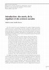 Research paper thumbnail of Introduction : des morts, de la sépulture et des sciences sociales