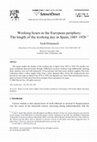 Research paper thumbnail of Working hours in the European periphery. The length of the working day in Spain, 1880-1920