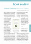 Research paper thumbnail of Book Review: American Generosity: Who Gives and Why