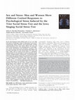 Research paper thumbnail of Sex and stress: Men and women show different cortisol responses to psychological stress induced by the Trier Social Stress Test and the Iowa Singing Social Stress Test