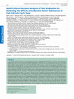 Research paper thumbnail of Multi‐criteria decision analysis of test endpoints for detecting the effects of endocrine active substances in fish full life cycle tests