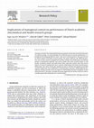 Research paper thumbnail of Implications of managerial control on performance of Dutch academic (bio) medical and health research groups