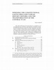 Research paper thumbnail of 'Widening the Constitutional Gap in China and Taiwan: History, Reform, and the Transformation of the Control Yuan' University of Illinois Law Review, Vol. 2017, no. 2 (2017): 739-766