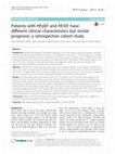 Research paper thumbnail of Patients with HFpEF and HFrEF have different clinical characteristics but similar prognosis: a retrospective cohort study