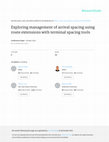 Research paper thumbnail of Exploring management of arrival spacing using route extensions with terminal spacing tools