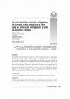 Research paper thumbnail of La mal llamada «crisis de refugiados» en Europa: crisis, impactos y retos para la política de inmigración y asilo de la Unión Europea