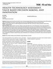 Research paper thumbnail of Health Technology Assessment, Value-Based Decision Making, and Innovation