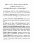 Research paper thumbnail of Contribuição para a formulação de Política Nacional de Saneamento Ambiental