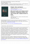 Research paper thumbnail of Bifurcated loyalty and religious actors' behaviour in democratic politics: the case of post-1967 religious Zionism in Israel