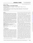 Research paper thumbnail of Systems biology Robust design of microbial strains