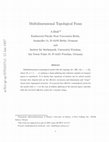 Research paper thumbnail of Multidimensional Topological Foam