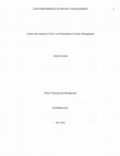 Research paper thumbnail of Causes and Solutions to Poor Cost Performance in Project Management