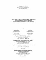 Research paper thumbnail of Analysis of Web-Based WSDOT Traveler Information: Testing Users' Information Retrieval Strategies