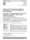 Research paper thumbnail of network-based equation for estimating VO2max from the 20 m shuttle run test in adolescents