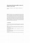 Research paper thumbnail of Observation of the thermocapillary motion of a droplet in a laser beam