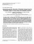 Research paper thumbnail of Assessing genetic diversity of Hamdani sheep breed in Kurdistan region of Iraq using microsatellite markers