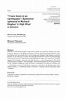 Research paper thumbnail of " I have been in an earthquake " : Epistemic upheaval in Richard Hughes' A High Wind in Jamaica